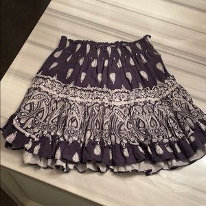 Misa Paisley Print Mini Skirt